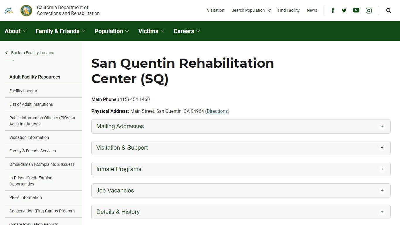 San Quentin Rehabilitation Center (SQ) - CDCR