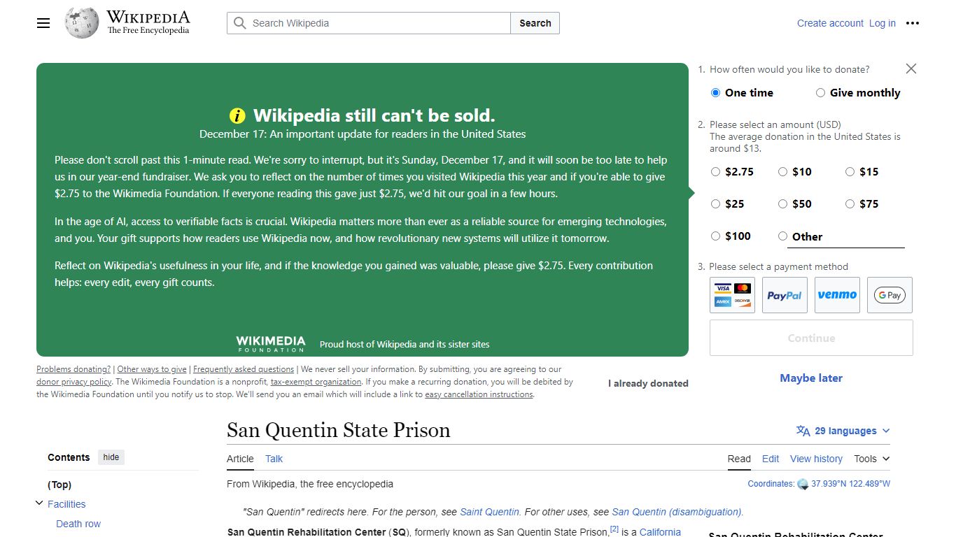 San Quentin State Prison - Wikipedia